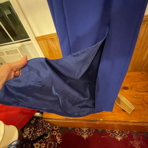 Vintage Gown, Midnight Blue with Silver Sequins and Beads - Picture 10 of 16